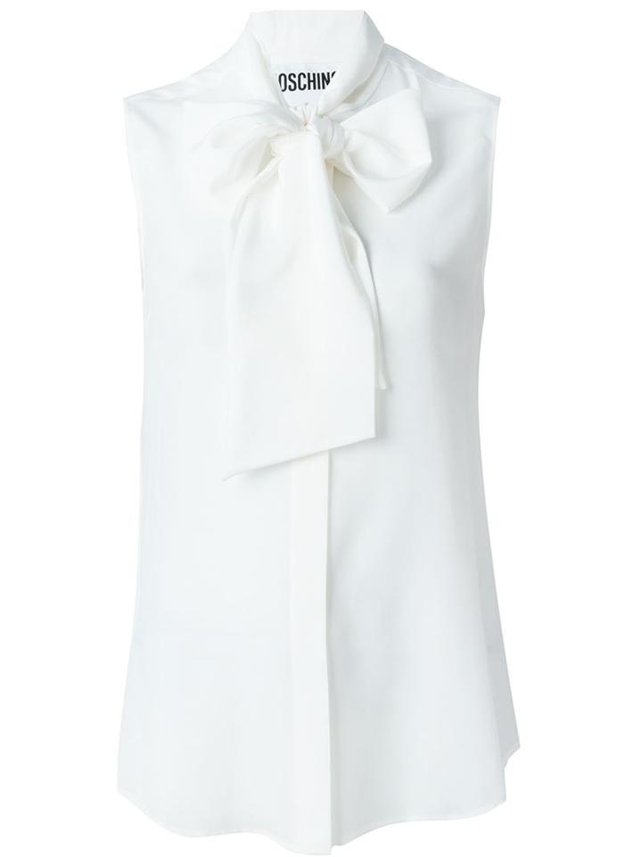 Moschino Pussybow Blouse, Women's, Size: 46, White, Silk