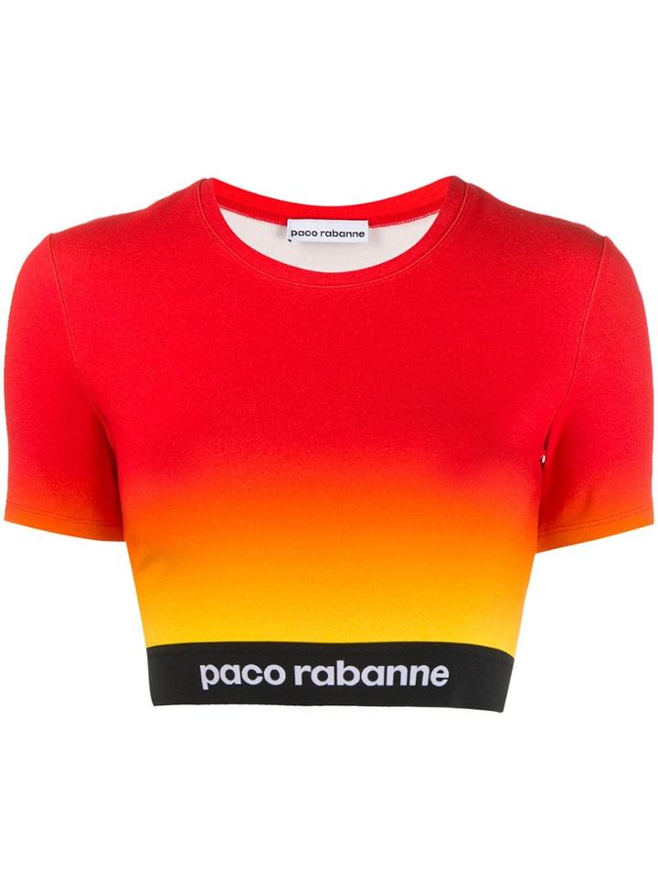 Paco Rabanne Logo Band Cropped Top - Red