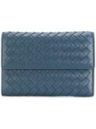 Bottega Veneta Intrecciato Tri-fold Wallet - Blue