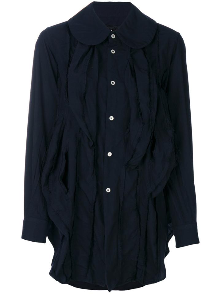 Comme Des Garçons Crease Effect Shirt - Blue