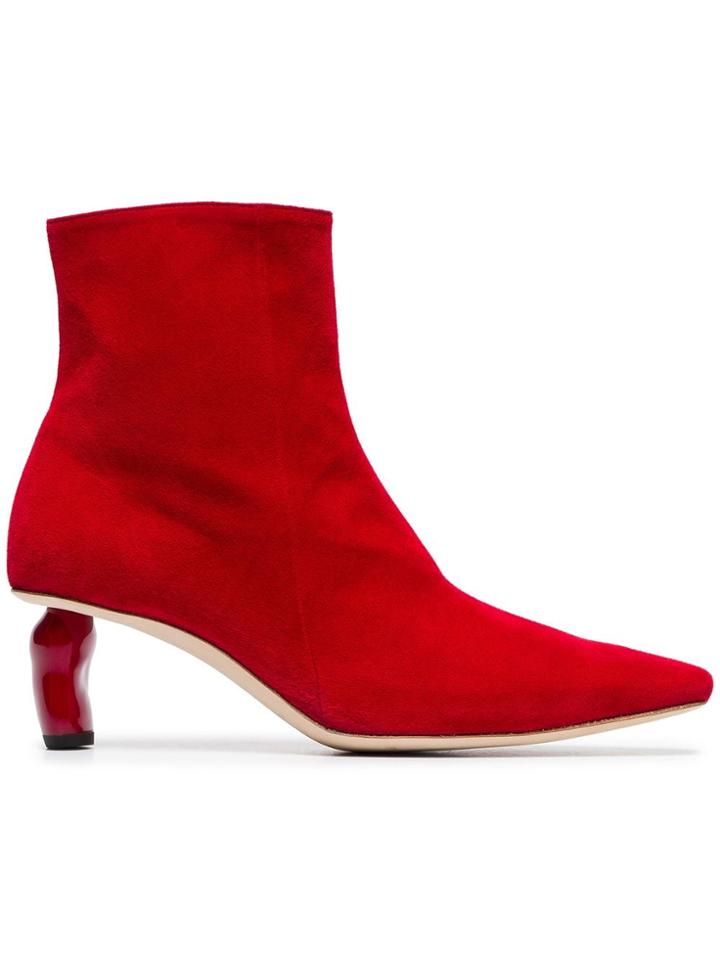 Rejina Pyo Red Annie 25 Curved Heel Suede Boots