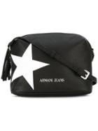 Armani Jeans - Star Print Crossbody Bag - Women - Polyurethane - One Size, Black, Polyurethane