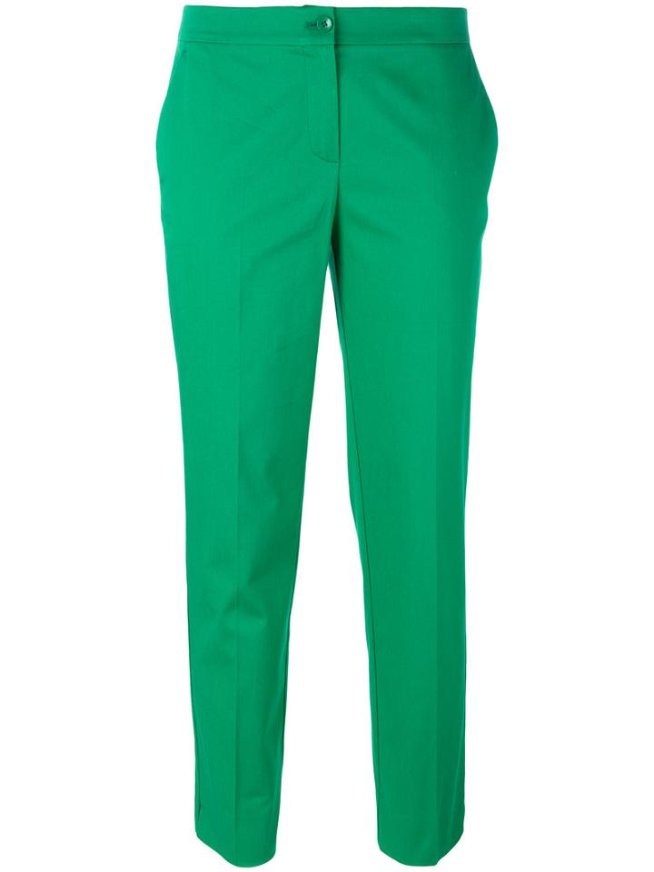 Etro - Cropped Pants - Women - Cotton/spandex/elastane - 42, Green, Cotton/spandex/elastane