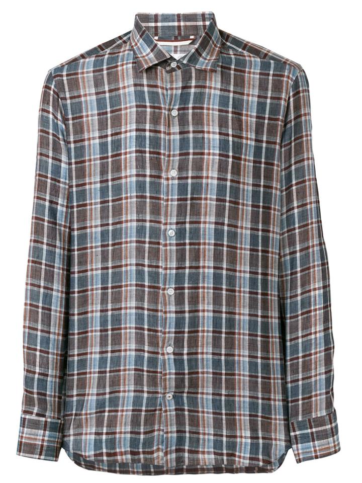 Loro Piana Checked Button-down Shirt - Brown