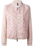 Moncler 'dedonette' Applique Jacket, Women's, Size: I, Pink/purple, Polyamide