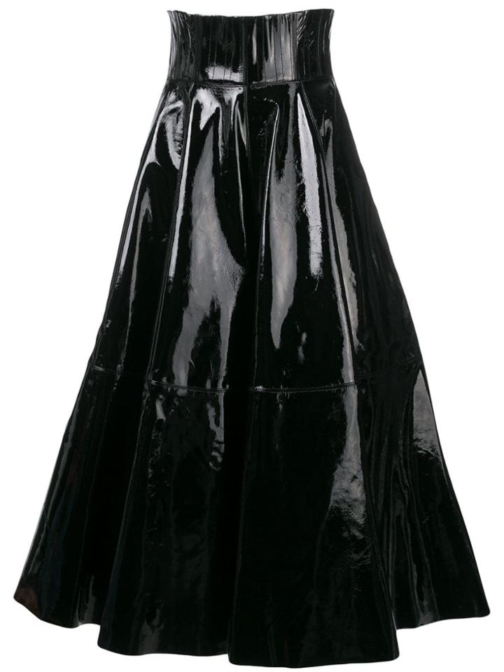 Alex Perry Flared Midi Skirt - Black