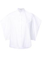 Delpozo Short Sleeve Shirt, Women's, Size: 42, White, Cotton