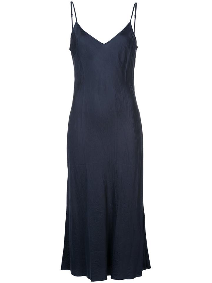 Organic By John Patrick Long Bias Slip Dress - Blue