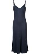 Organic By John Patrick Long Bias Slip Dress - Blue