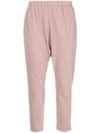 Bassike French Terry Cropped Trousers - Pink & Purple