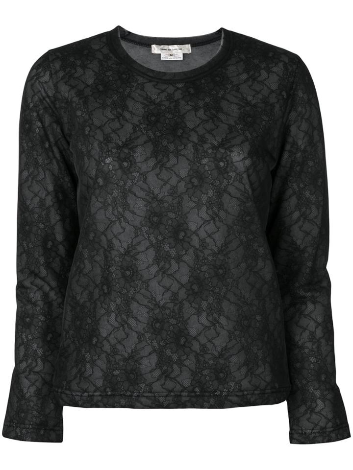 Comme Des Garçons Lace Sweatshirt - Black