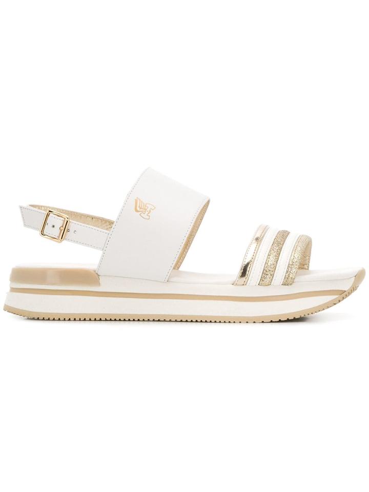 Hogan H257 Platform Sandals - White