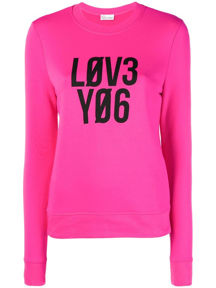 Red Valentino Graphic Print Sweatshirt - Pink & Purple