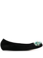 Lanvin Beaded Ballerina Shoes - Black