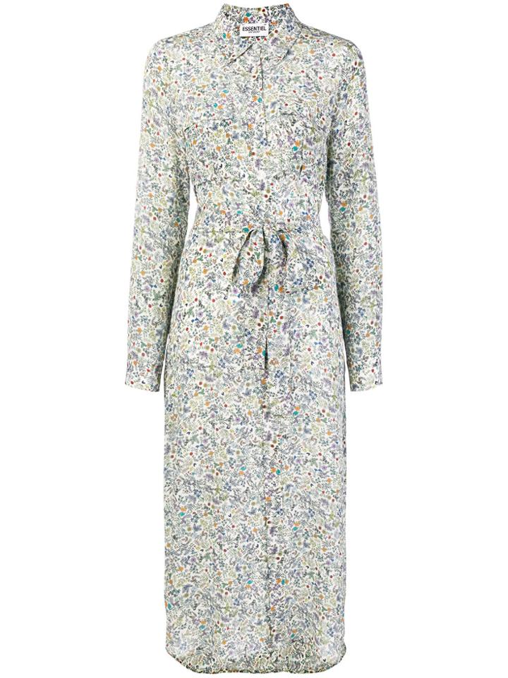 Essentiel Antwerp Floral Print Dress - Nude & Neutrals