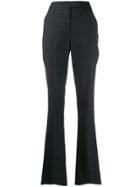 Maison Margiela Plaid Slim-fit Flared Trousers - Black