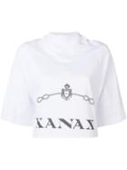 Omc Xanax Cropped Sleeve Sweatshirt - White