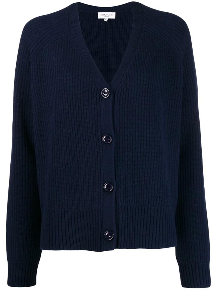 Ymc Knitted Cardigan - Blue