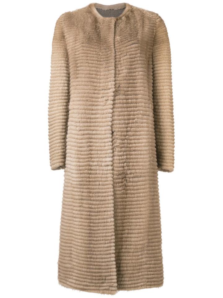 Liska Pastell Long Coat - Brown