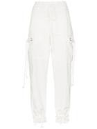 Hyein Seo Eclipse High-waisted Cotton Blend Cargo Trousers - White