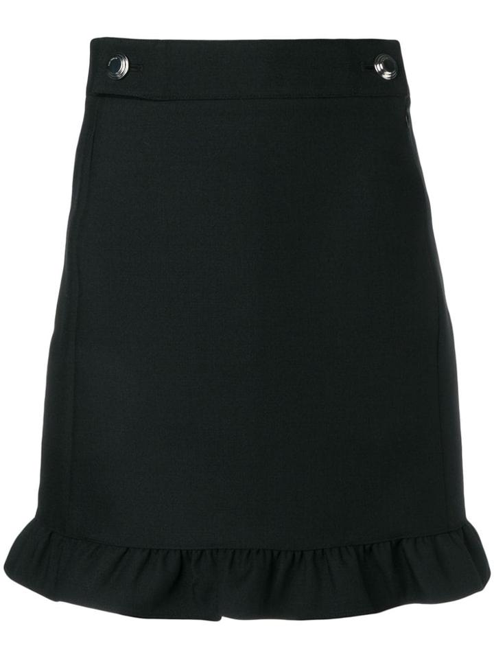 Tory Burch Ruffled Hem Skirt - Black