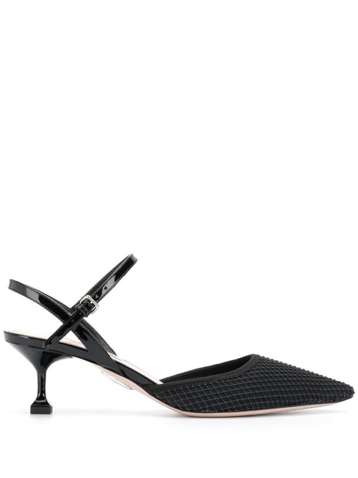 Miu Miu Neoprene Slingbacks - Black