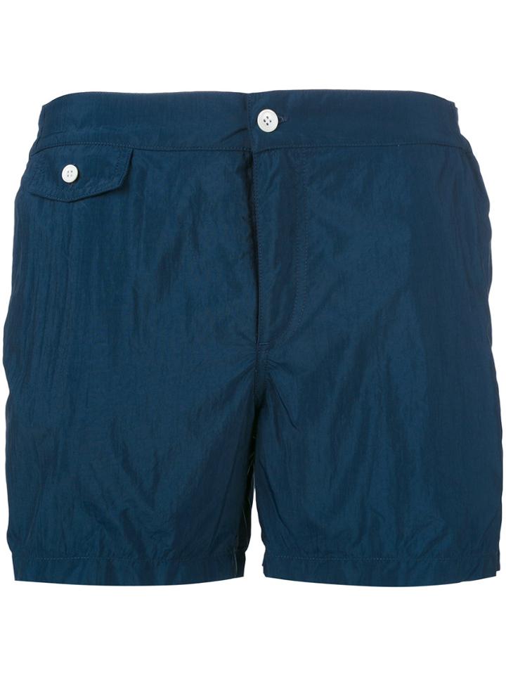 Incotex Flap Pocket Swimshorts - Blue