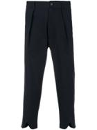 Société Anonyme V Cuffed Cropped Pinstripe Trousers - Blue