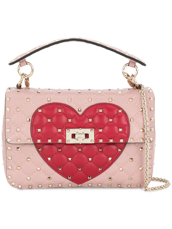 Valentino Heart Shoulder Bag - Pink & Purple