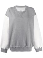 Mm6 Maison Margiela Oversized Contrast Sweater - Grey