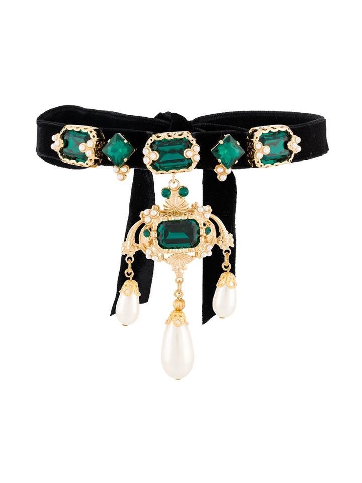 Dolce & Gabbana Pendant Choker Necklace - Gold