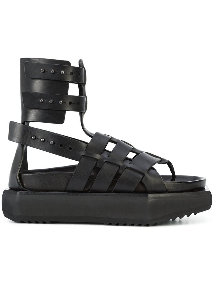 Rick Owens Granola Platform Sandals - Black