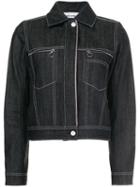 Paco Rabanne Cropped Denim Jacket, Women's, Size: 38, Black, Cotton