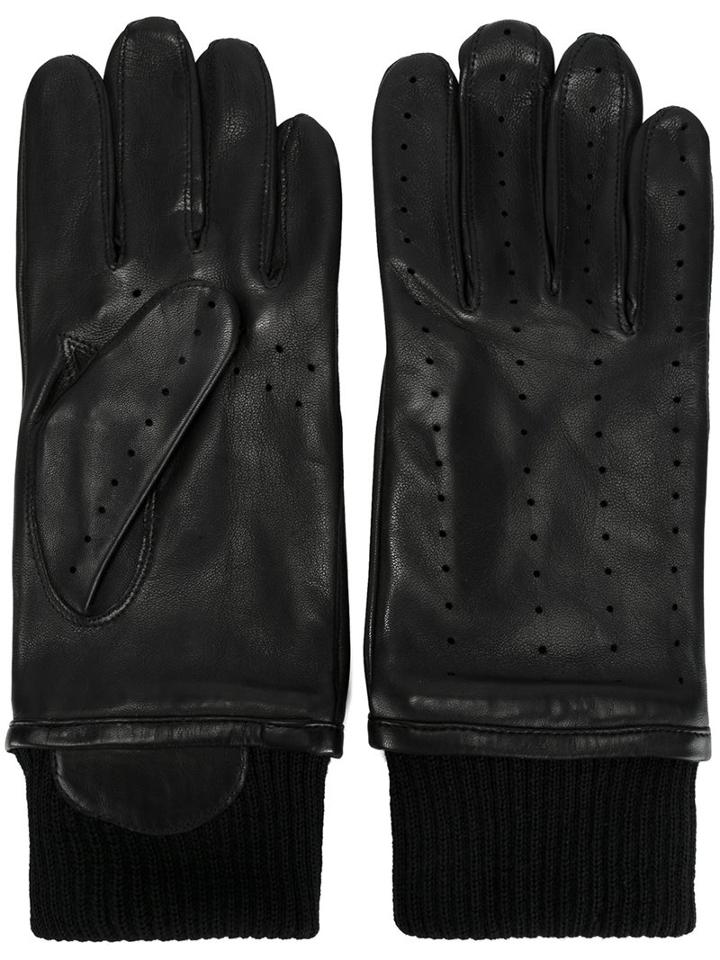 S.n.s. Herning 'redundant' Driving Gloves, Men's, Size: Medium, Black, Leather/merino