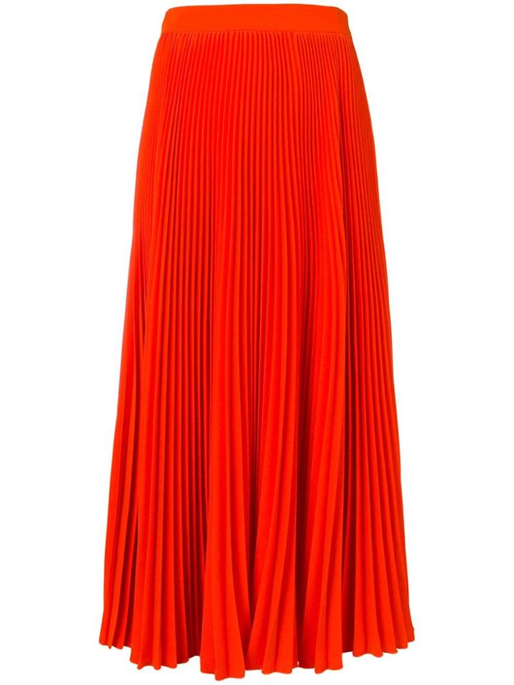 Msgm Long Pleated Skirt - Pink