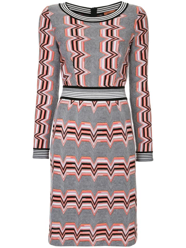 Missoni Zig Zag Knitted Dress - Grey