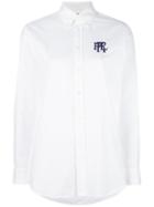 Polo Ralph Lauren Logo Print Shirt, Women's, Size: 0, White, Cotton