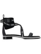 Chloé Branded Strap Sandals - Black