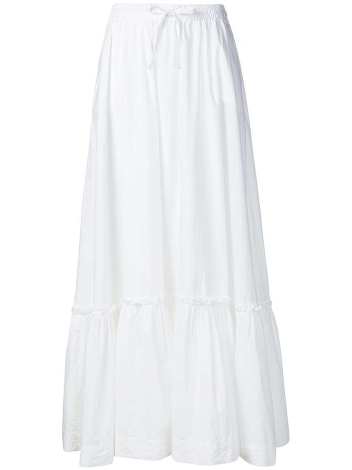P.a.r.o.s.h. Ruffled Hem Skirt - White