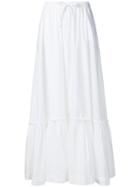 P.a.r.o.s.h. Ruffled Hem Skirt - White