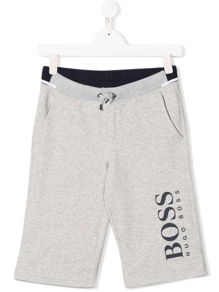 Boss Kids Logo Jersey Shorts - Grey