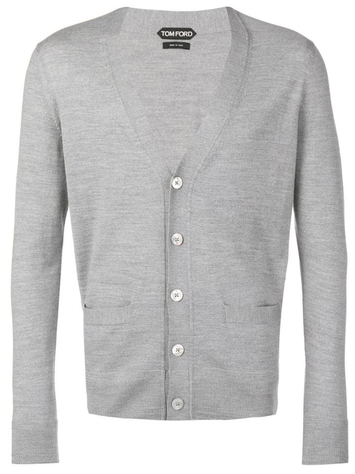 Tom Ford Long-sleeve Fitted Cardigan - Grey