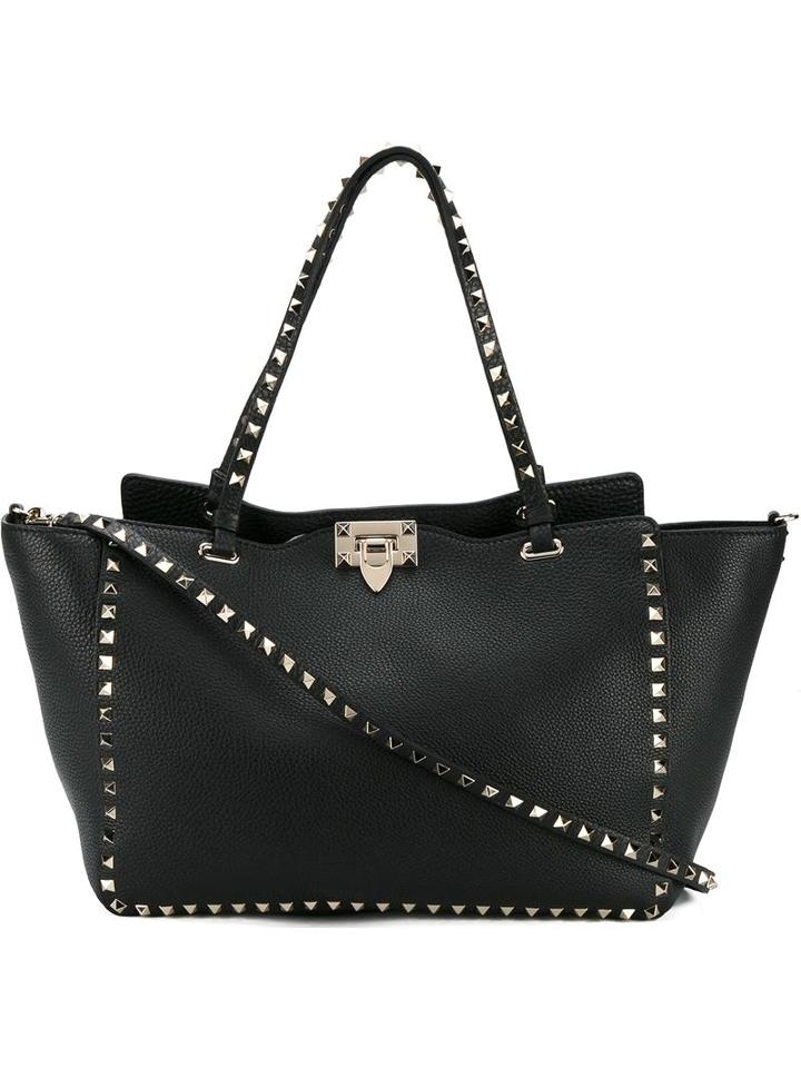 Valentino Valentino Garavani Medium Rockstud Tote, Women's, Black, Leather