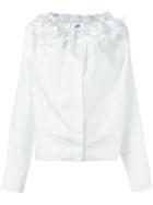 Jil Sander Ruffled Collar Shirt, Women's, Size: 38, White, Cotton