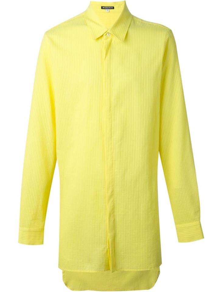 Ann Demeulemeester Long Jacquard Stripe Shirt