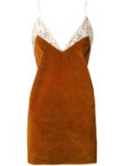 Au Jour Le Jour Lace Insert Dress, Women's, Size: 42, Yellow/orange, Cotton/polyamide/polyimide
