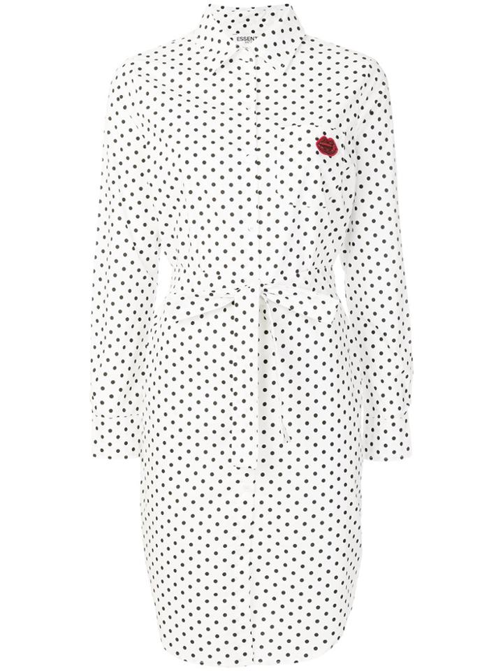 Essentiel Antwerp Spotted Shirt Dress - White