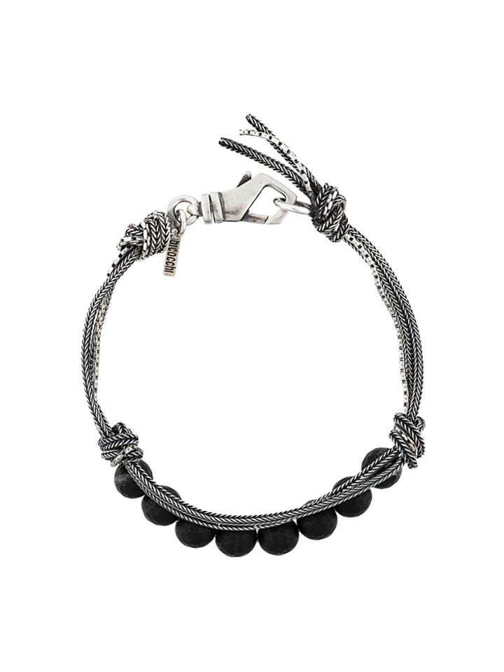 Emanuele Bicocchi Beaded And Woven Bracelet - Metallic