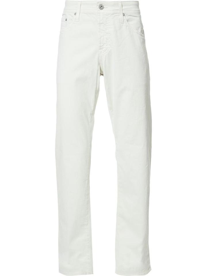 Ag Jeans Slim-fit Jeans, Men's, Size: 38, White, Cotton/spandex/elastane