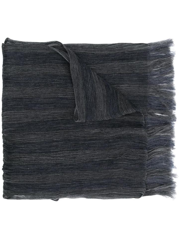 Issey Miyake Fringed Scarf - Grey